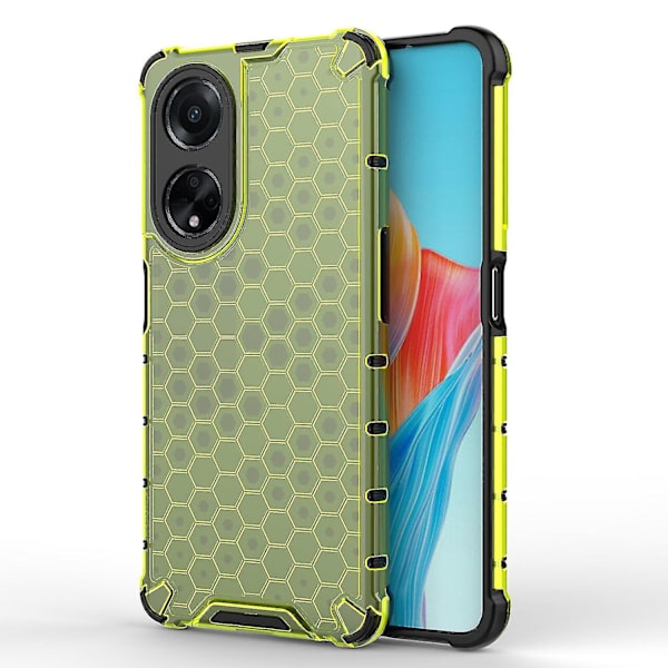 För Oppo A98 5g Anti-dropp phone case Tpu+pc Honeycomb Texture Cover Green