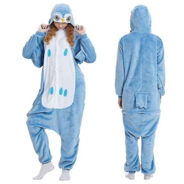 Unisex Vuxen Kigurumi djurkaraktärskostym Onesie Pyjamas Onepiece Owl L
