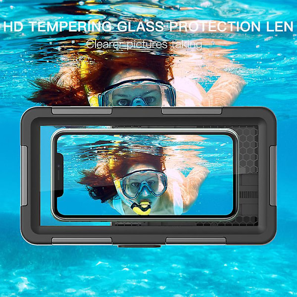 8 alternativ Dykning Phone case 15m Undervattensvattentätt cover för simning Snorkling blue orange generation