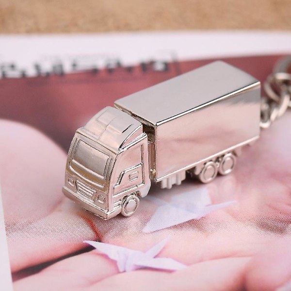 Fashion Car Nyckelring Zink Legering Nyckelhållare Metall Lastbil Lastbil Nyckelring Biltillbehör Hållbar null none