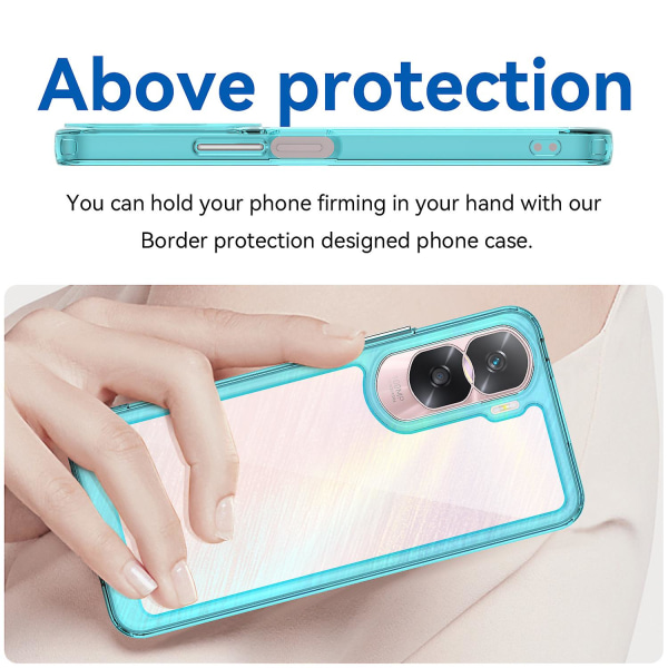 For Honor 90 Lite 5g / X50i 5g Tpu+akryl Mobiltelefon cover Klart skyddande stötsäkert case Transparent Blue