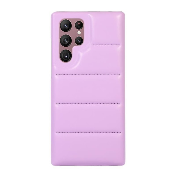3d Puffer dunjacka Stötsäkert case som är kompatibelt med Samsung Galaxy S22 S22+ S22 Ultra S22 Ultra Pink