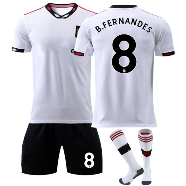 Manchester United Jersey 2223 Fotboll Set NO.8 B. Fernandes S(165-170cm)