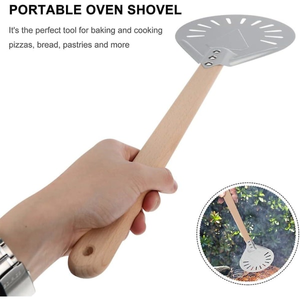 Turning Peel Metall Pizza Peel Pizza Peel Pizza Pizza Svarvning Aluminium Pizza Spade Pizza Turner Pizza Perforerad Pizza Paddel För Bakning 8 P white