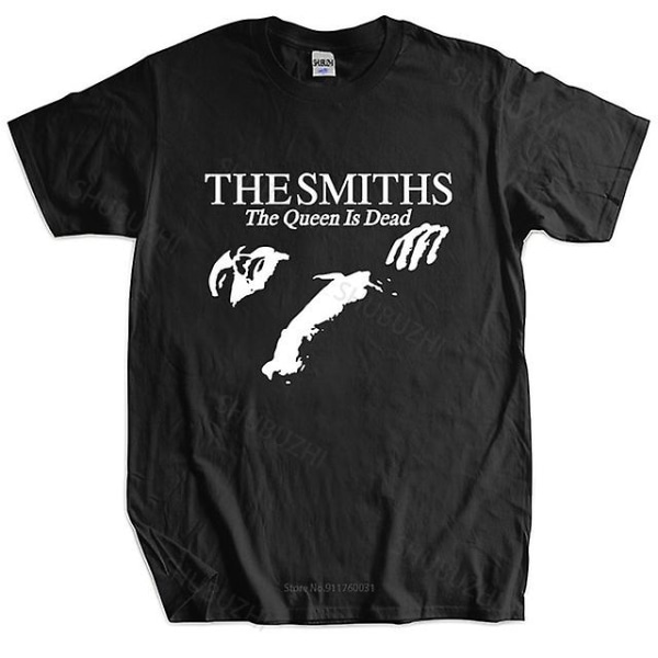 Smiths "the Queen Is Dead" - T-shirt, 1980-tals Indie Morrissey Plus Size Svart T-shirt för män black XL