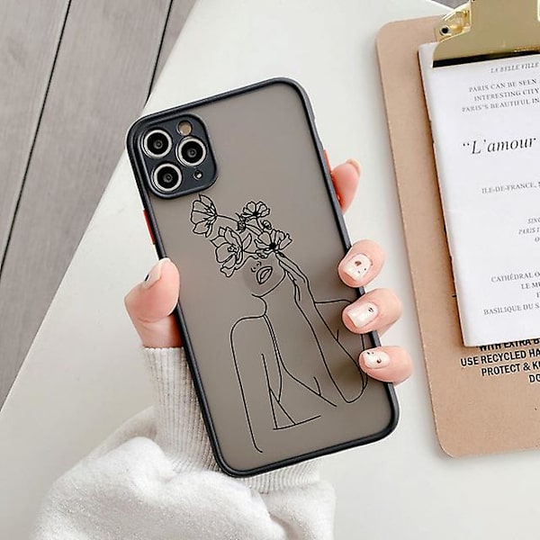 Clear Luxury Portrait Art Phone Case För Iphone - Kompatibel med Iphone 7-14 Pro Max T2 For iPhone 11 Pro