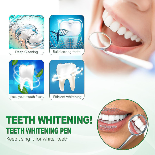 Eelhoe Tandborste Tandborste för rengöring och borttagning av gula tänder, svarta fläckar och smuts 3ml*2