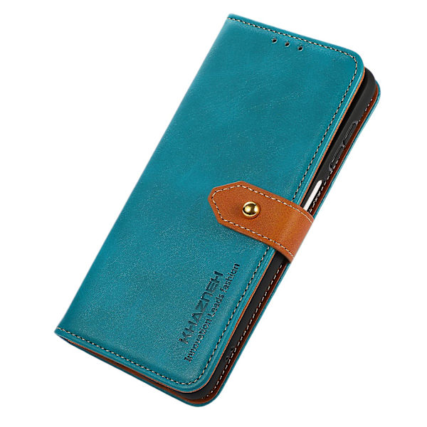 Khazneh For Xiaomi Poco F5 Pro 5g / Redmi K60 Pro 5g / K60 5g Pu Läder Cover Kohud Texture Plånboksställ Case Blue