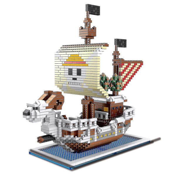 One Piece Going Merry Building Blocks Pussel Micro 3d Figurer Pedagogiska tegelleksaker null none