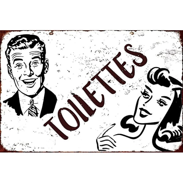 Retro Vintage Rolig 8\"x12\" inomhus Toalett Badrum Wc Metall Aluminiumskylt Garage Kök Bar Pub Club Cafe Hem Väggdekor Konstskylt P K08 16x12