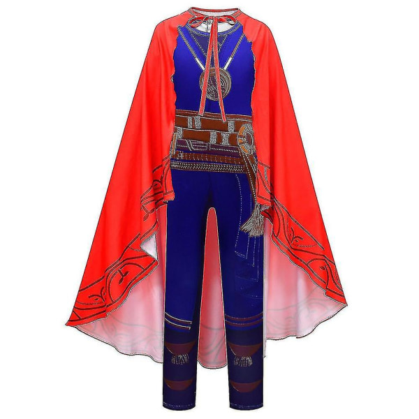 5-9 år Kids Doctor Strange Costume Jumpsuit + Kappa 8-9 Years
