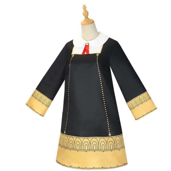 Spy X Family Anime Anya Forger Cosplay Set Klänning+strumpor+huvudbonader Outfits Fancy Dress Set Presenter XL