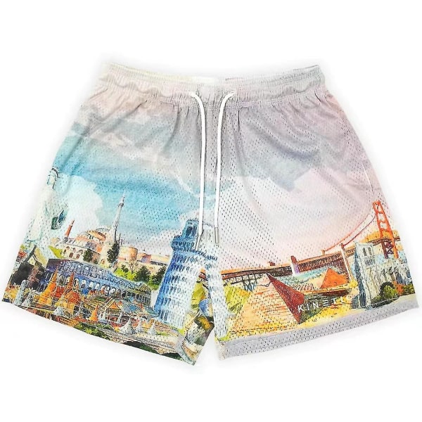 Nya Summe Basic Shorts för män Högkvalitativ modetrend Casual Shorts Basketträning Snabbtorkande Mesh Shorts för män som andas 23 XXXL