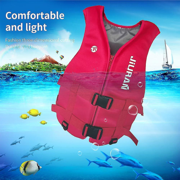 Vuxna Flytväst Neopren Säkerhet Flytväst Vattensport Fiske Vatten Skidväst Kajakpaddling Båtliv Simning Drifting Säkerhet Vesta Blue XS(20-30kg)