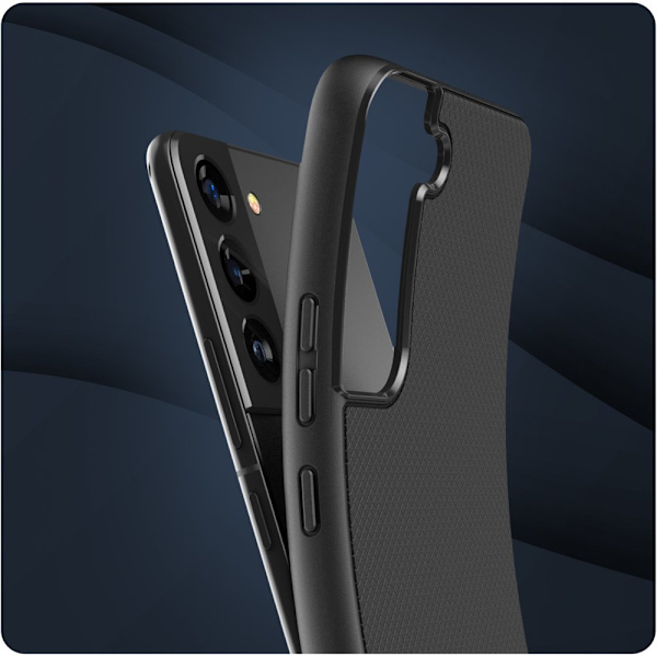 Inkapslad tunn rustning designad för Samsung Galaxy S22 Plus case, Slim Fit Flexible Grip phone case (svart)