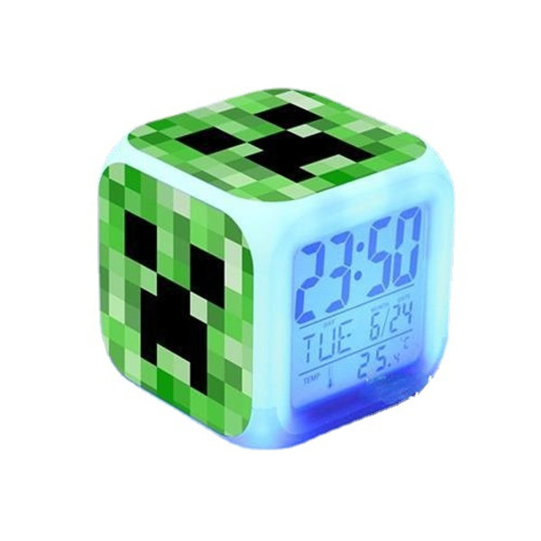 Minecraft Alarm Clock Led Night Light F3