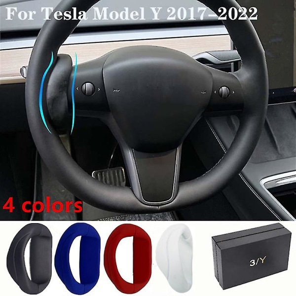 För Tesla modell 2017-2022 3y 4 färger Ratt Motviktsring Autopilot Fsd Autopilot Assist Ap Rattförstärkare Blue