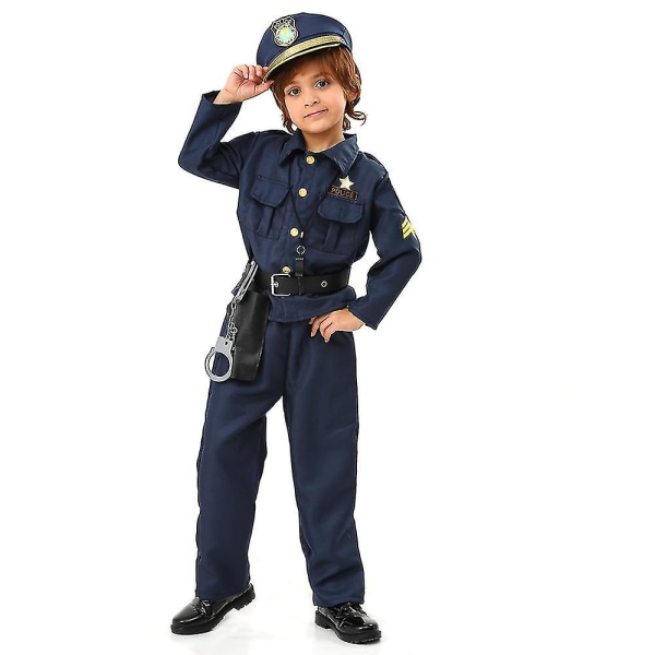 Deluxe polisdräkt och rollspelskit, polisdräkt för barn L