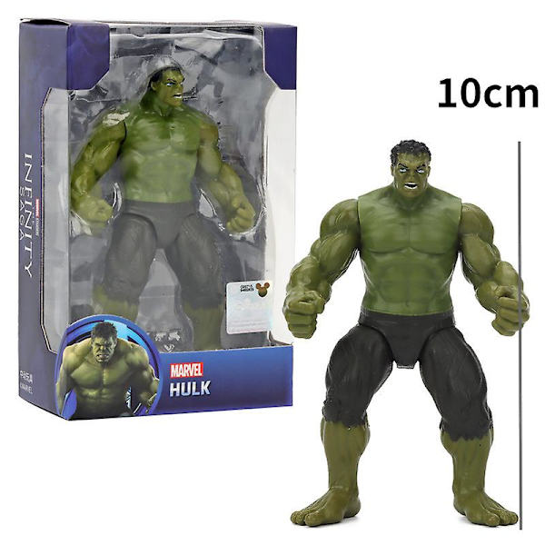 17 cm Marvel Spiderman Hulk Ironman Anime Action Figur Leksak Julklapp Pvc rörliga leder Luminous Doll Collection Modell Leksaker C with box 7-10CM