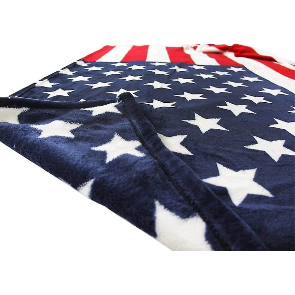 Slängfilt Flanell Mikrofiberfilt Varmt överkast Usa Flag Fleece Resefiltar Soft Touch null none