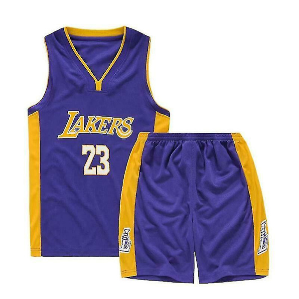 Kids Unisex Basket Training Suit Kits Väst Skjorta + Shorts Sets_s 30 Blue warriors 2XL(160-165CM)