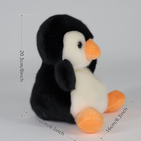 8" Penguin gosedjur plysch, söta plyschar för djurtemafester Lärarstudentpris, djurleksaker för baby, pojke, flickor, perfekt för
