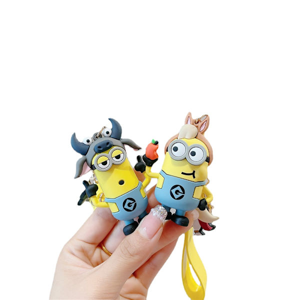 Liten gul figur docka nyckelring Zodiac Liten gul man oxe