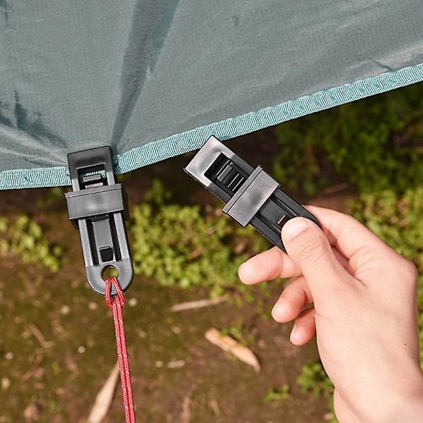 20 st Clips Heavy Duty Hög kvalitet Slitstark Premium Lock Grip Canopy Clamp För Markiser Camping Tarps Husvagn Clamps Krok null none