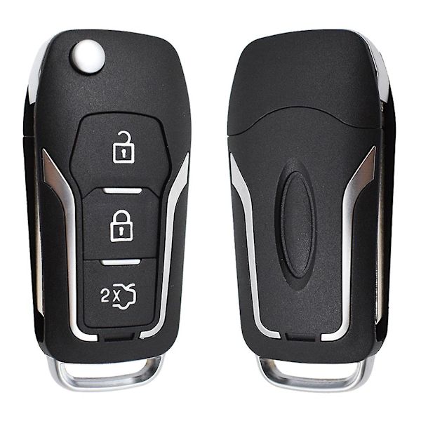 Intelligent fjärrkontrollnyckelskal för Ford Focus, För C-max, Mondeo, Fiesta, Galaxy, Eco Sport-modeller, 3 utbytbara knappar, för bil, Hu null none