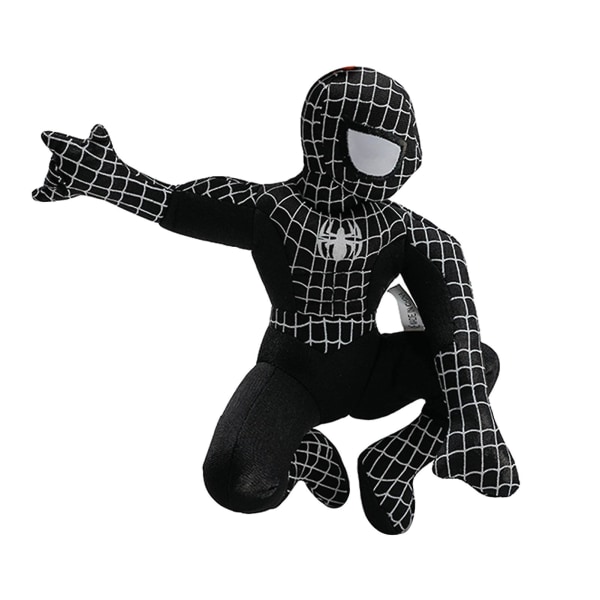 Söt tecknad Spider Man Plyschleksak Födelsedagsdocka Vardagsrum Mjuk fylld sovrum Black none