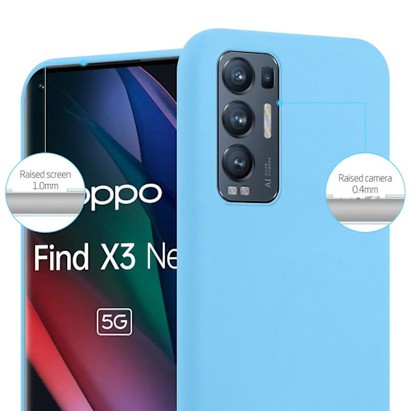 Oppo FIND X3 NEO Hülle Handy Cover TPU- case - matta färger CANDY BLUE FIND X3 NEO