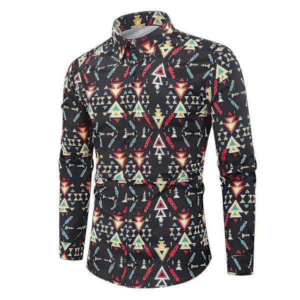 Klubbskjorta med print för män 4XL