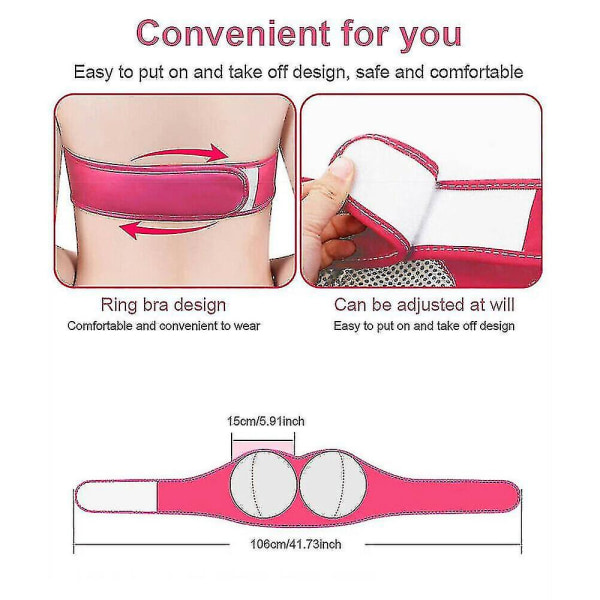 Electric Chest Enlarge Massager Breast Enhancer Booster Heating Breast Stimulator-wtake Red Rechargeable