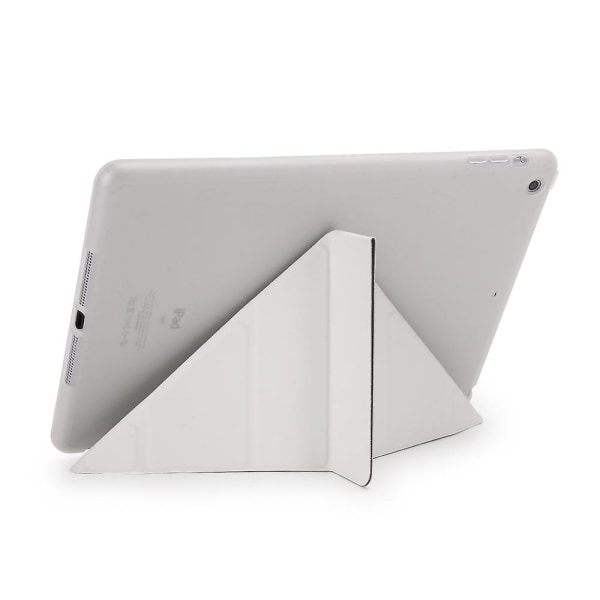 För Ipad 9.7 (2018) / 9.7 (2017) Origami Smart Pu Leather + Tpu Tablet Case White