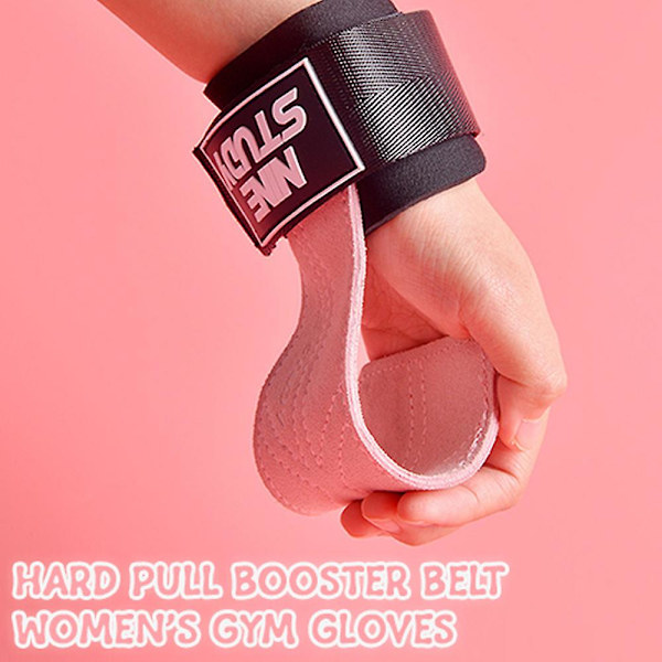 1 par kohud gymhandskar Grepp Antisladd Tyngdlyftande greppkuddar Marklyft Arbete Pink none