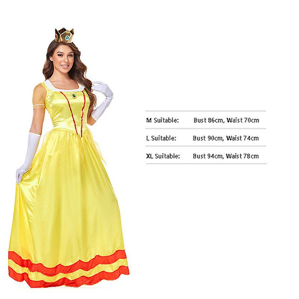 Prinsessdräkt för kvinnor, balklänning för flickprinsessan, Halloweenkostym för vuxen Q5 XL