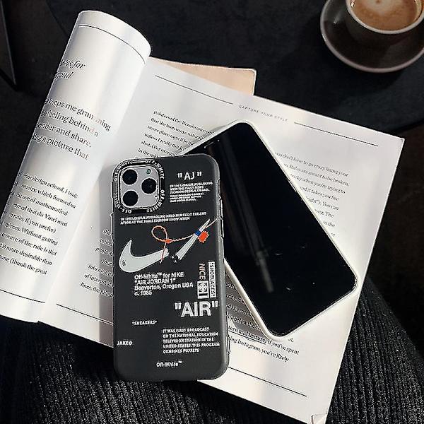 För Iphone 14 Plus 13 12 11 Pro Max Off- Vit/svart frostat phone case -2st For iPhone 11 promax none