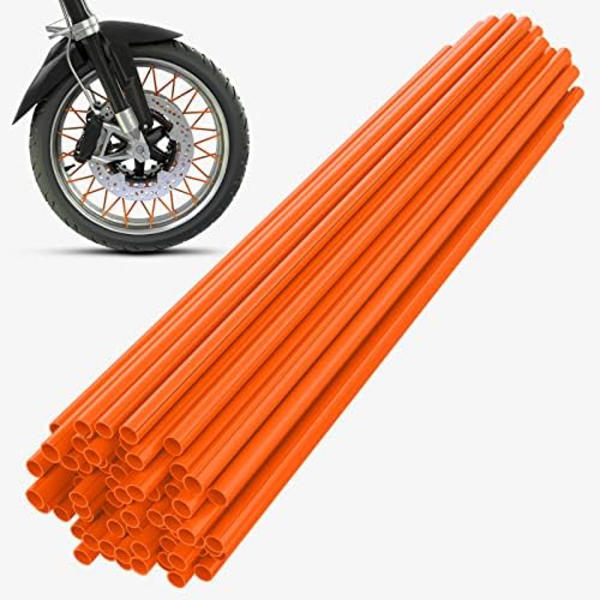 KEMIMOTO Dirt Bike Ekerskydd 72st, Universal Pipe Trim för 8&#34;-21&#34; Hjul, ekerfälglindningar för Dirt Bike, Motocross, Bike, Bicyc Orange