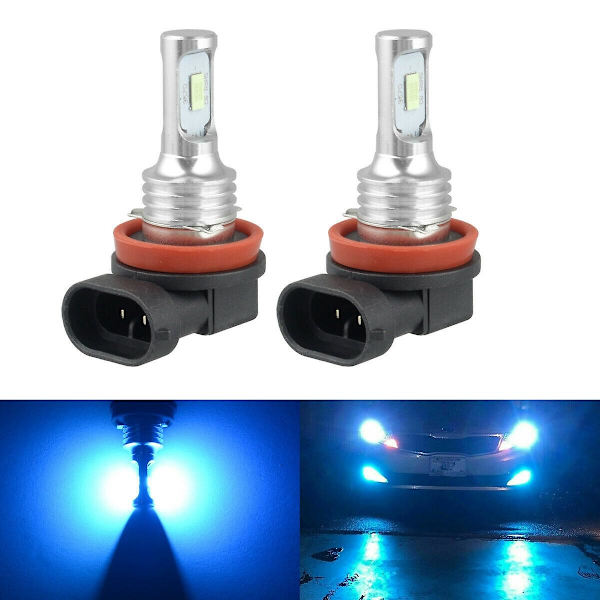 Super Bright H8 H9 H11 Led Strålkastare Bulb Kit Helljus/halvljus 8000lm 8000k Isblå 80w null none