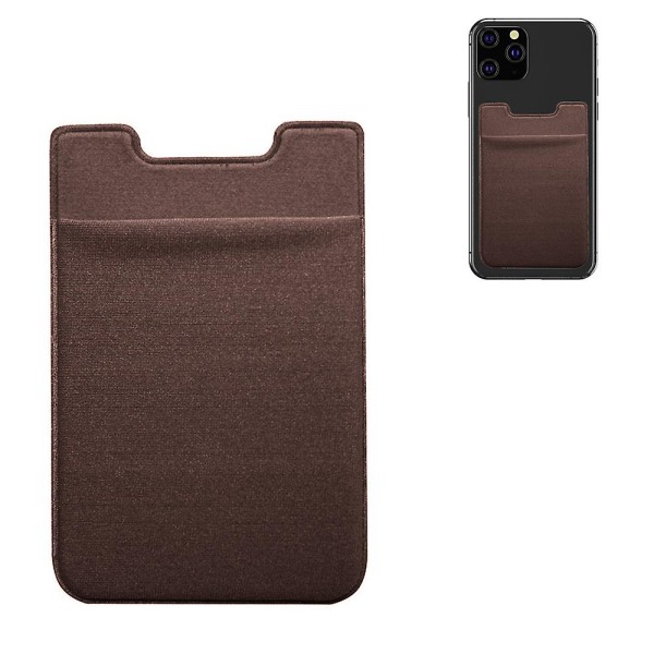 Bran Smart Wallet (klibbig kreditkortshållare)/smarttelefonkorthållare/mobiltelefonplånbok/miniplånbok/ case för Iphones och Android Smartph Brown