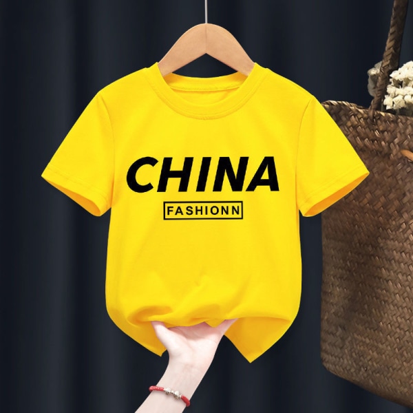 Wang Wang Team Barn T-shirt Pojkar T-shirt F10 CHINA yellow 100