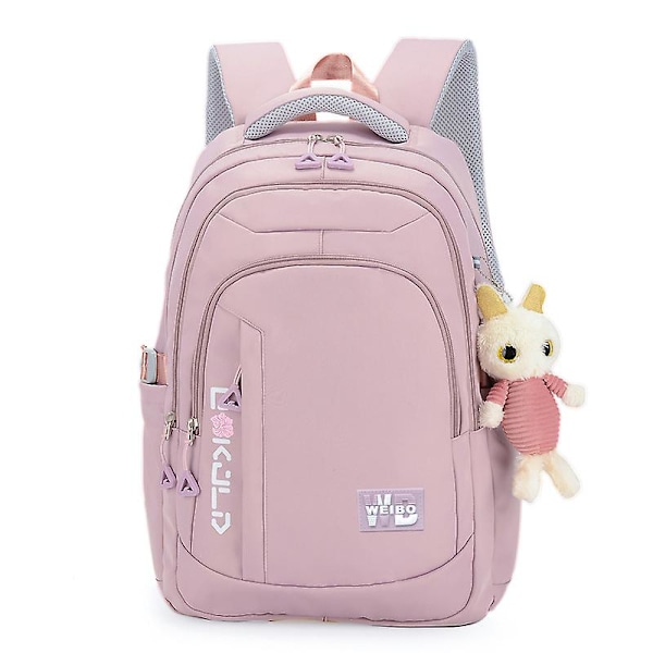 Barn Skolväskor För tonåring Flickor Barn Satchel Primär Vattentät Skolryggsäck Skolväska Mochila Infantil light gray