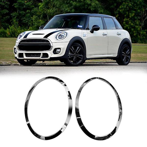 För Mini Cooper F55 F56 F57 03-18 Krom Vänster Höger Fram Strålkastare Ram Strålkastare Ögonbrynsring C silver none