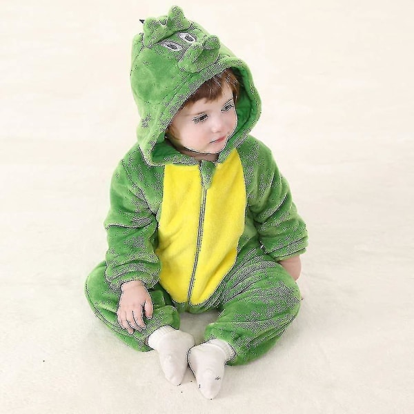 Småbarnsdinosauriedräkt Söt huvadräkt för barn Halloween 0 3 Months Dinosaur