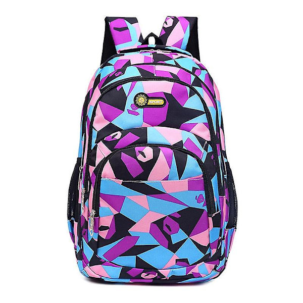 Gymnasieryggsäckar för flickor grundskolebarn skolväska mochila högkvalitativ skolväskor med stor kapacitet för barn pojkar Purple