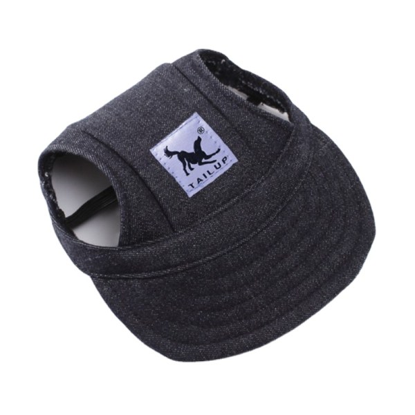 Husdjur tillbehör Hundkläder baseball keps Solskärm hatt Denim Svart XL
