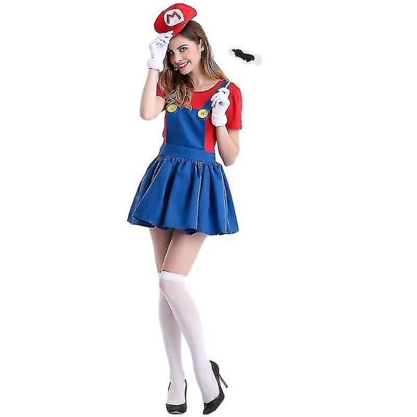 Mario och Luigi kostym för kvinnor red XL