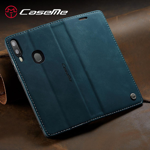 Kompatibel med Samsung Galaxy A30/a20/m01s Case Kortplats Flip Magnetisk Stativ Case För Samsung Galaxy A30/a20/m01s Premium Pu Leather Blue