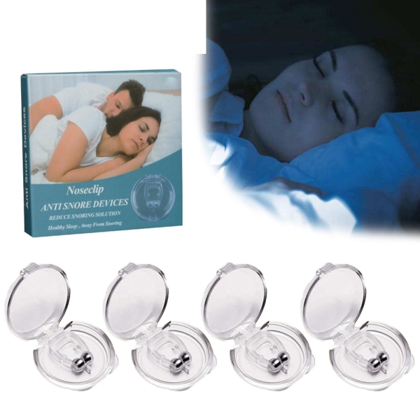 6st Magnetisk Anti Snore Stop Snoring Nos Clip, Stop Snoring Anti Snore Devices Magnetic Stop Snore Nos Device white 6pcs