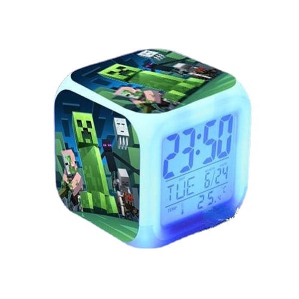 Minecraft Alarm Clock Led Night Light F10